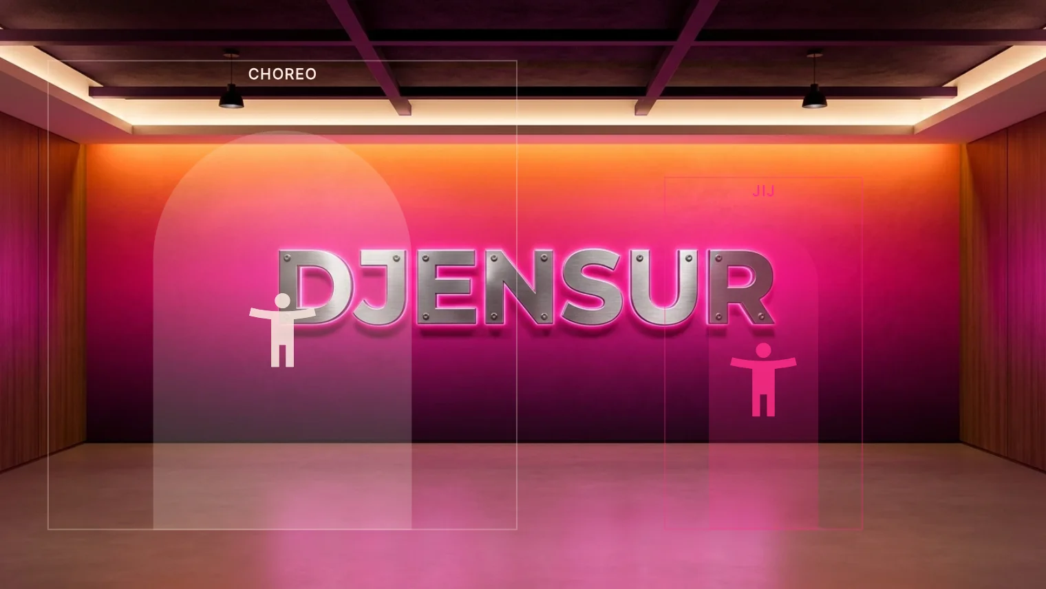 Djensur in TV-modus: het podium op het grote scherm